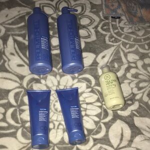 Paul Mitchell Bath Set - Blue and Cream